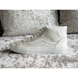 Vans Skate Mid Skool Womens Sneakers White Leather Lace Up